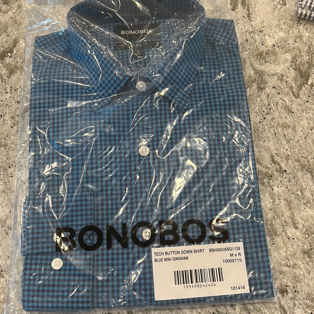 NWT Bonobos Button Down Long Sleeve Medium Slim Fit